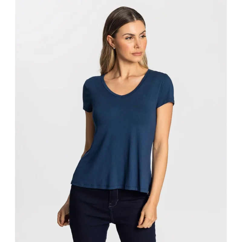 Blusa Feminina Básica Rovitex Azul P