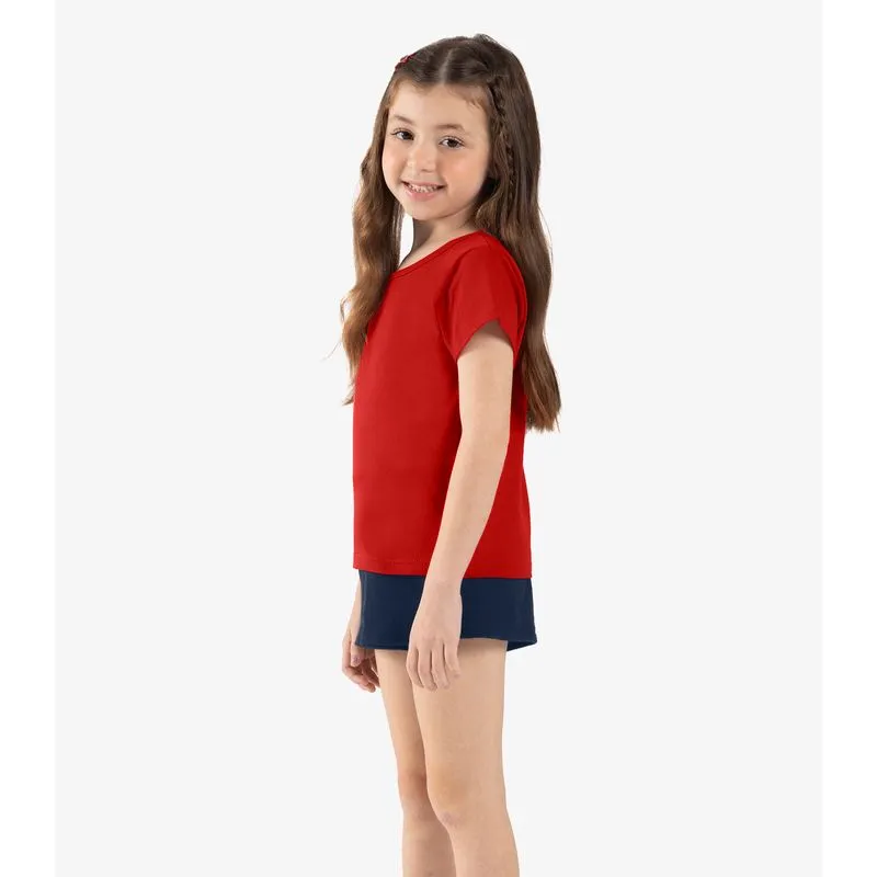 Shorts Básico Infantil Feminino Rovi Kids Azul 14