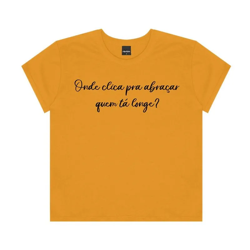 T-shirt com Estampa Feminina Rovitex Amarelo M