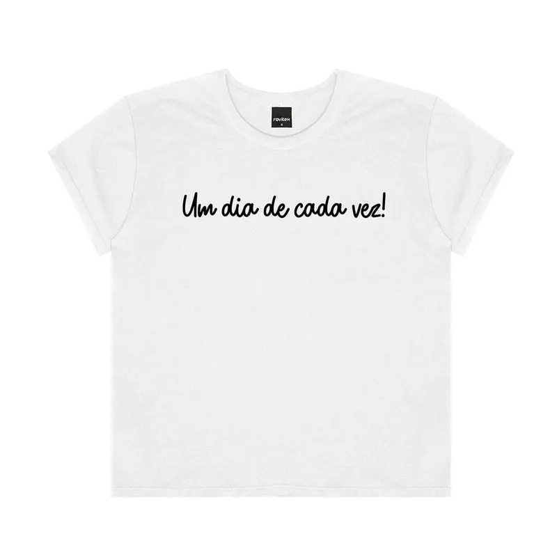 T-shirt Com Estampa Feminina Rovitex Branco M