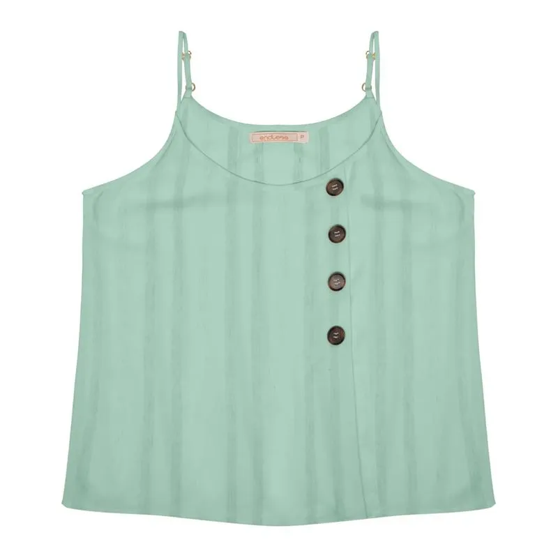 Blusa de Alça com Botões Endless Verde G