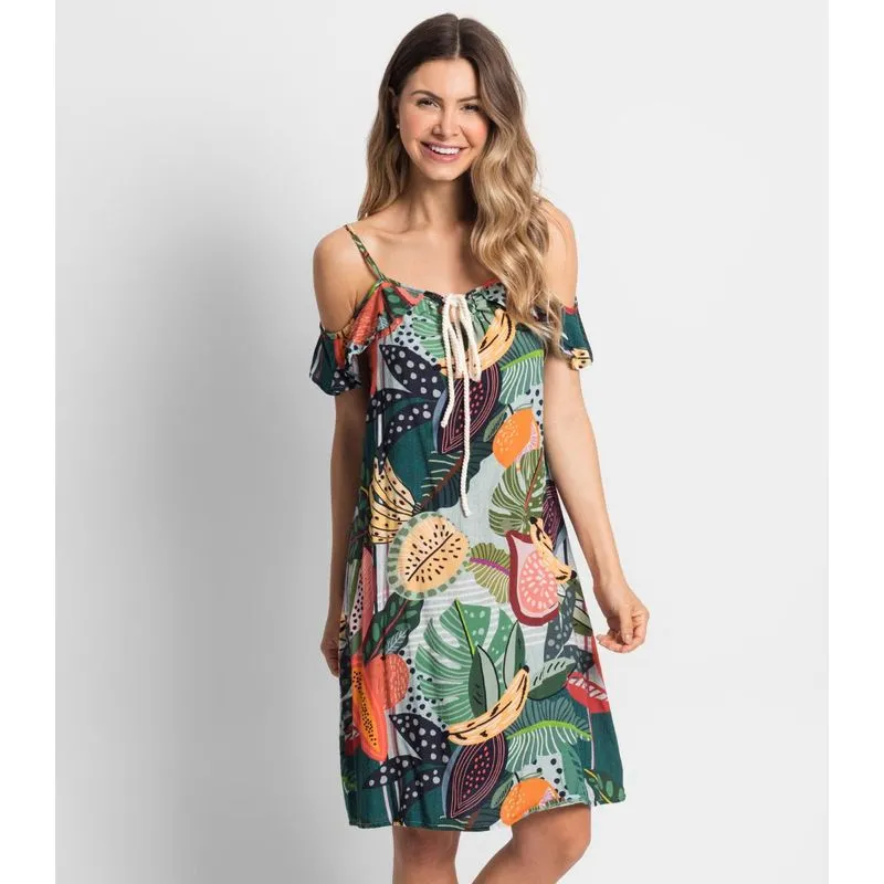 Vestido Estampado Endless Azul M