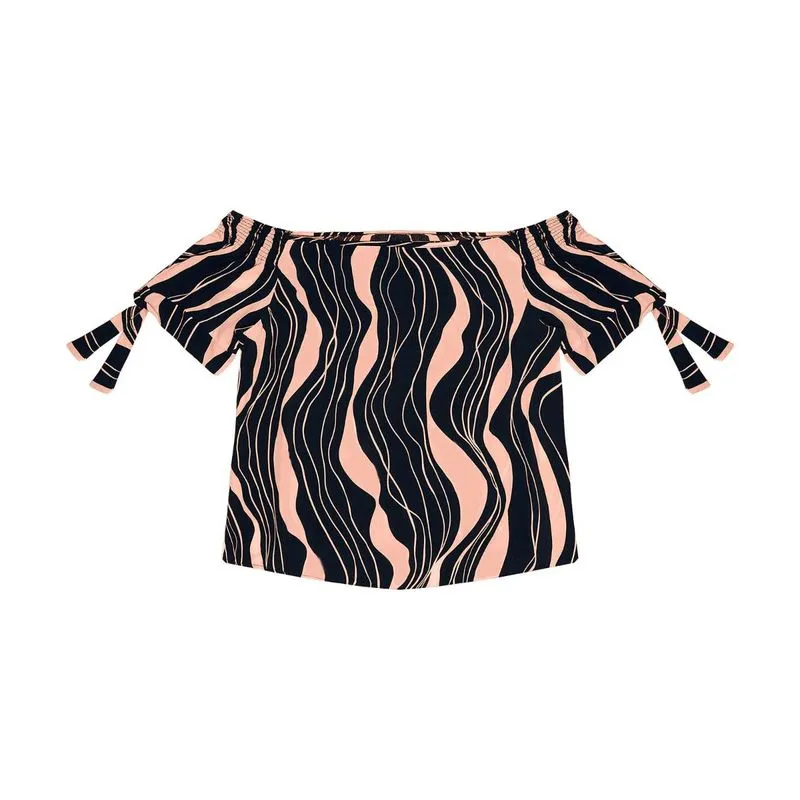 Blusa Feminina Plus Size Ciganinha Secret Glam Rosa Plus P