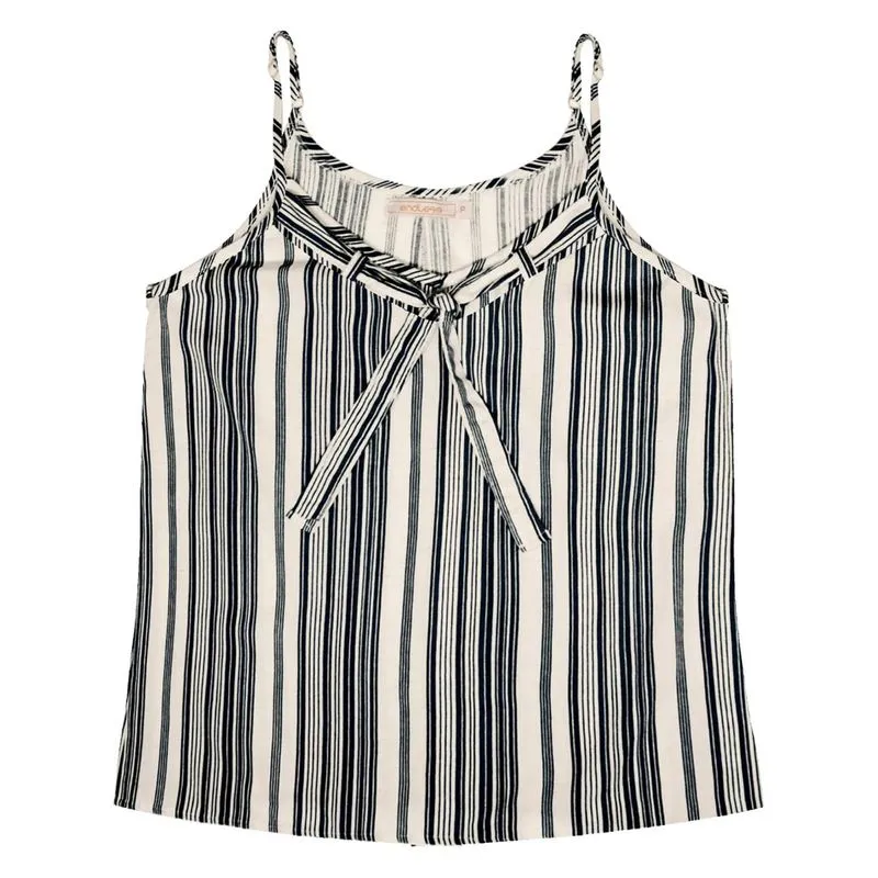 Blusa de Alça Listrada Endless Azul P
