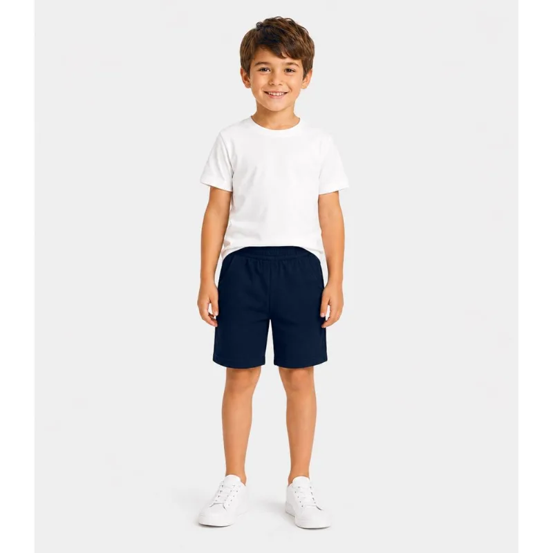 Bermuda Infantil Em Moletinho Basic Rovitex Kids Azul 2