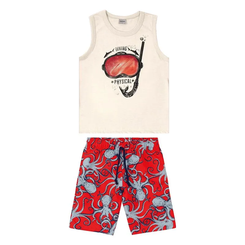 Conjunto Machao Com Bermuda Bege 6