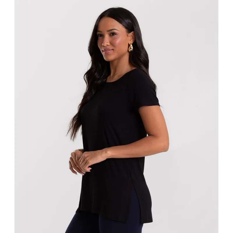 Blusa Básica Alongada Feminina Rovitex Preto GG