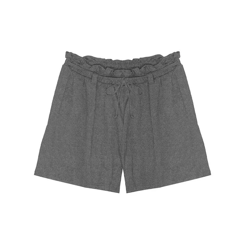 Shorts Feminino Cintura Alta Rovitex Teen Cinza 16