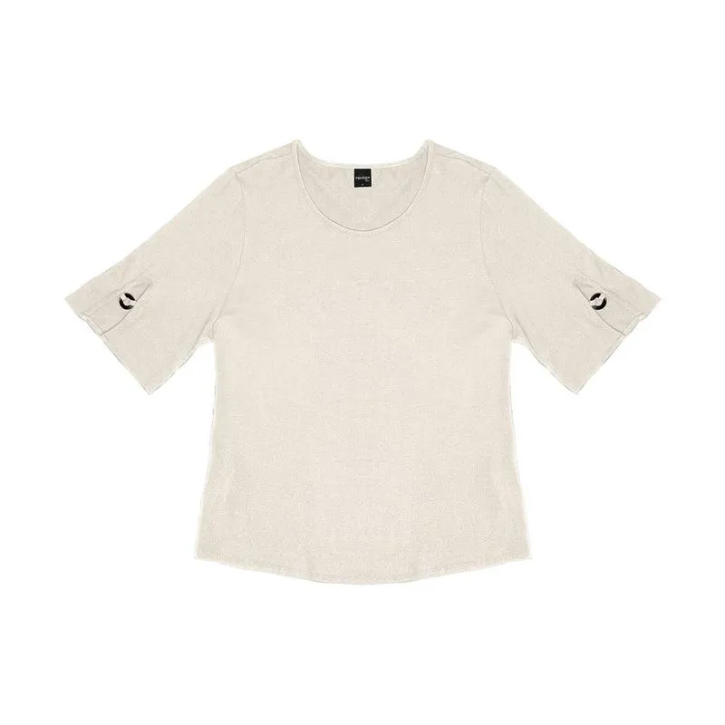 Blusa Feminina Rovitex Plus Bege Plus G