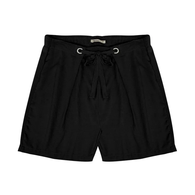 Shorts Feminino Plus Size Secret Preto Plus G