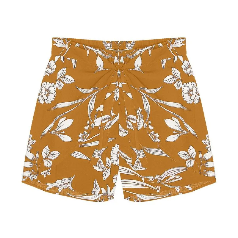 Shorts Feminino Plus Size Secret Amarelo Plus P