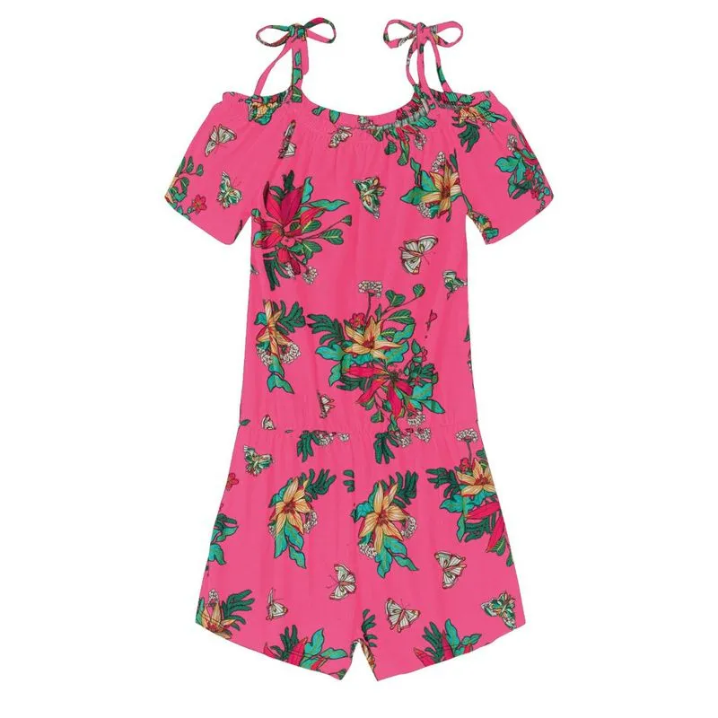 Macaquinho Infantil Floral Rovitex Kids Rosa 16