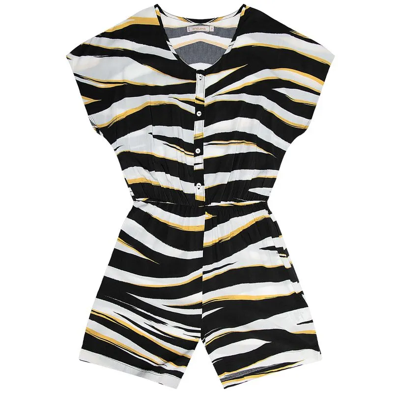 Macaquinho Feminino De Zebra Endless Preto Pp