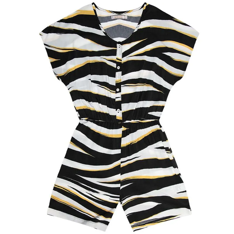Macaquinho Feminino de Zebra Endless Preto GG