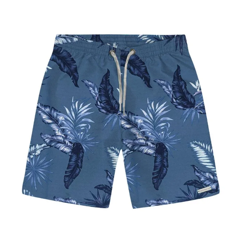 Bermuda Infantil Folhagem Rovitex Kids Azul 2
