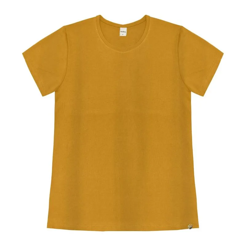 Blusa Básica Visco Tricô Feminina Rovitex Amarelo M