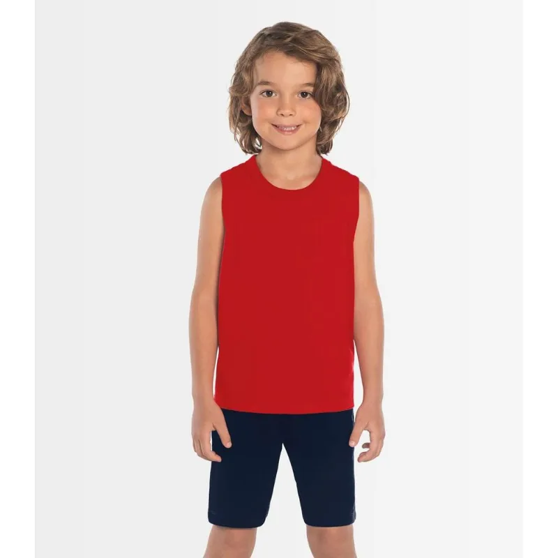 Regata Básica Infantil Masculina Rovitex Kids Vermelho 12