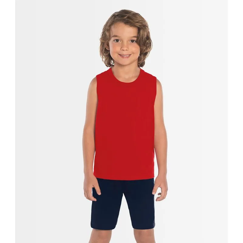 Regata Básica Infantil Masculina Rovi Kids Vermelho 4