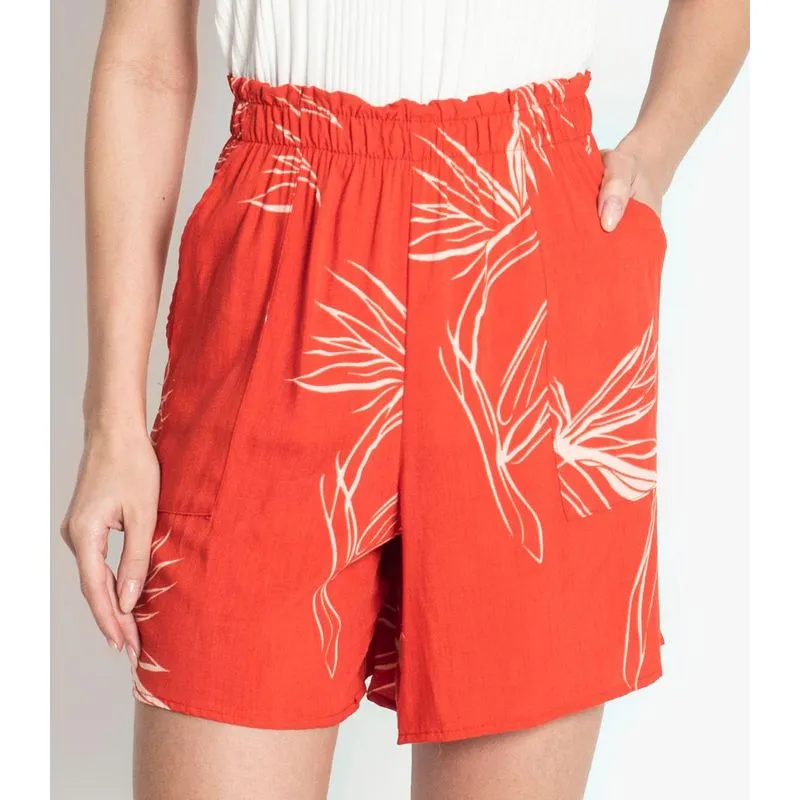 Shorts Feminino Estampado Endless Vermelho P