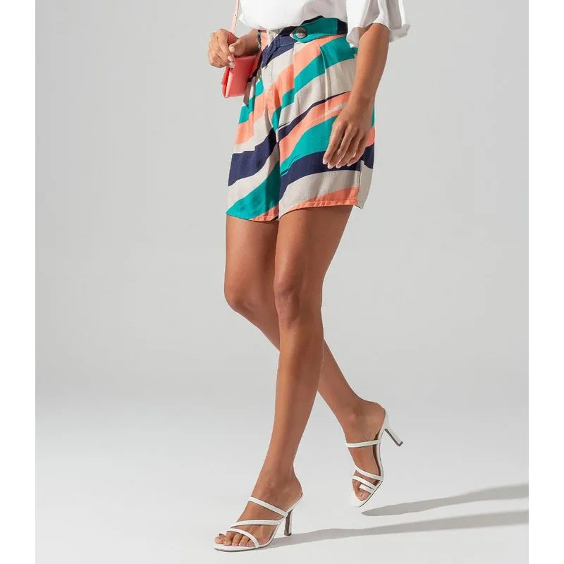 Shorts Viscose Creponada Modena Endless Verde G