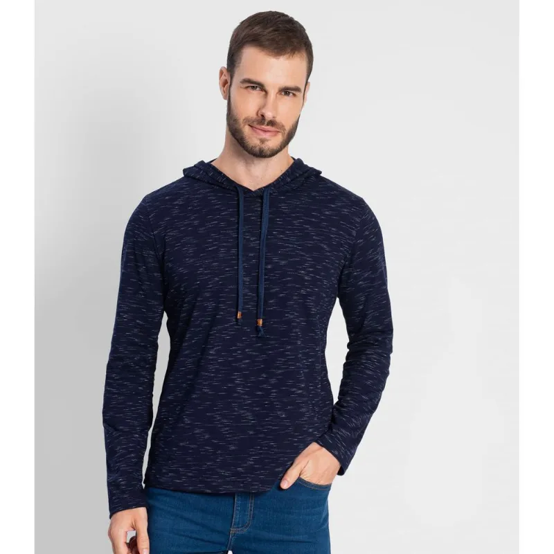 Camiseta Masculina Com Capuz Rovitex Azul G