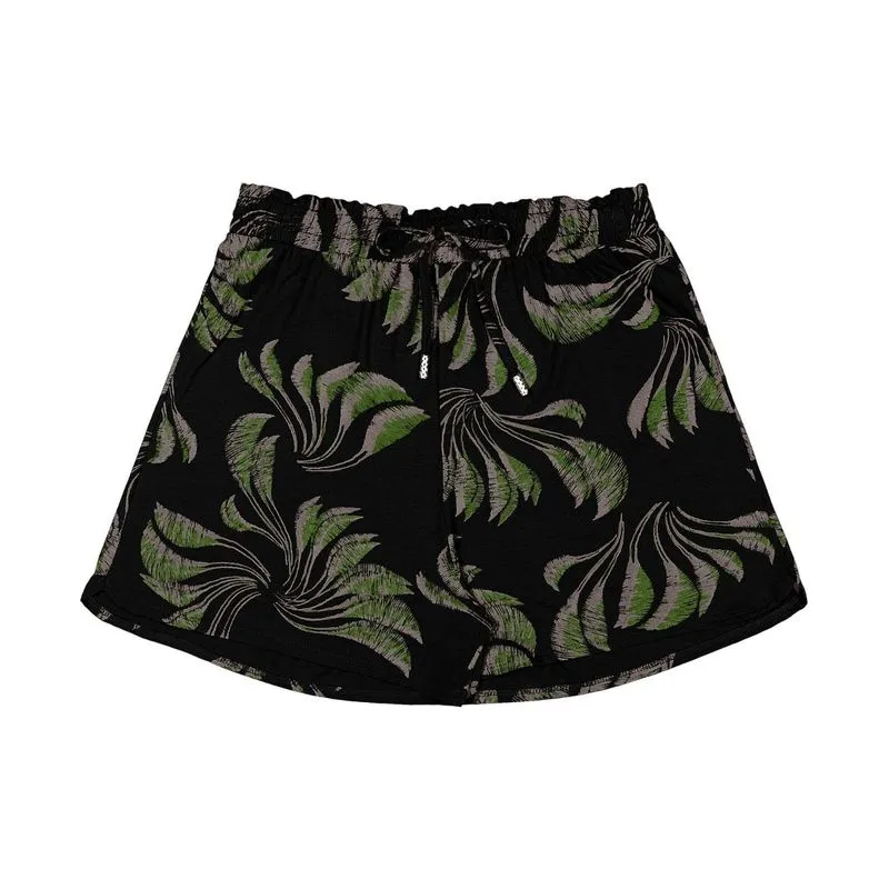 Shorts Feminino Folhagem Riscada Rovitex Preto M