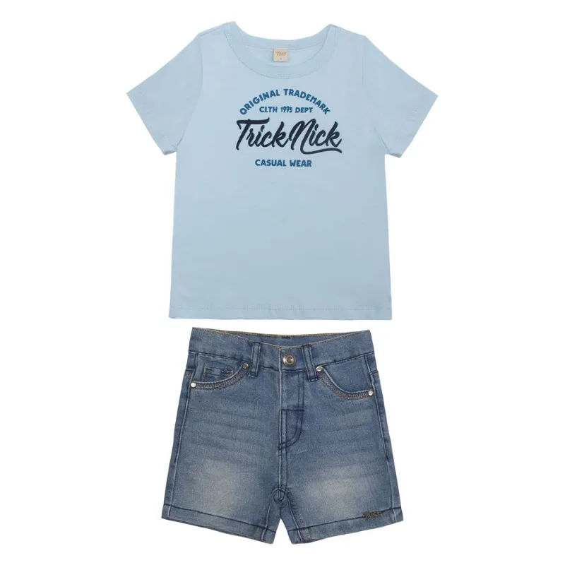 Conjunto Infantil Masculino Comfy Trick Nick Azul 1