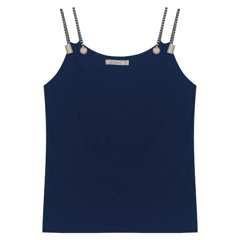 Blusa De Alça Navy Endless Azul P
