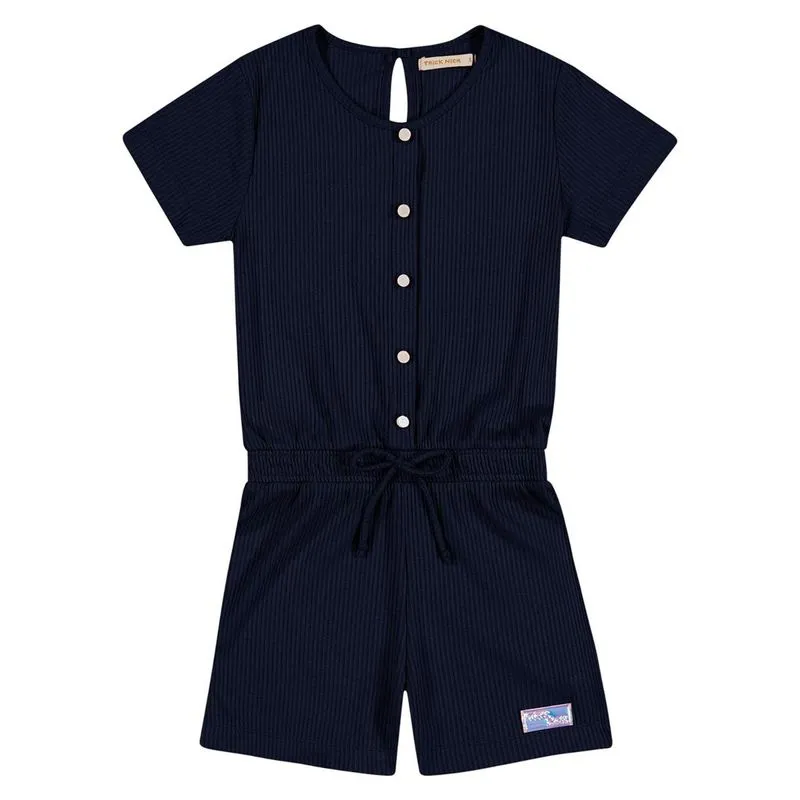Macaquinho Infantil Feminino Comfy Trick Nick Azul 4