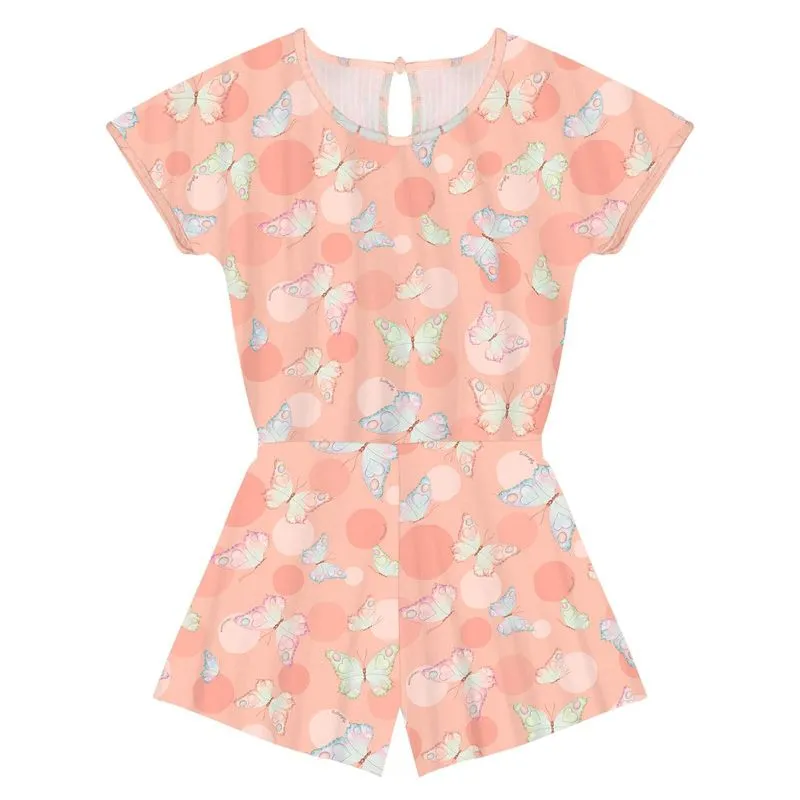 Macaquinho Infantil Borboletas Rovitex Kids Rosa 6
