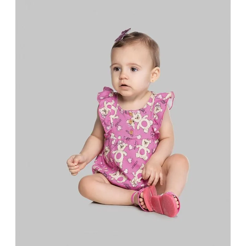 Body Infantil Banho de Sol Trick Nick Rosa M