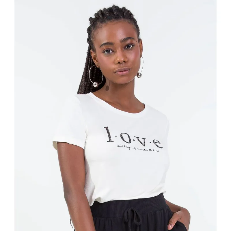 Blusa Adulto Feminina Love Rovitex Bege P