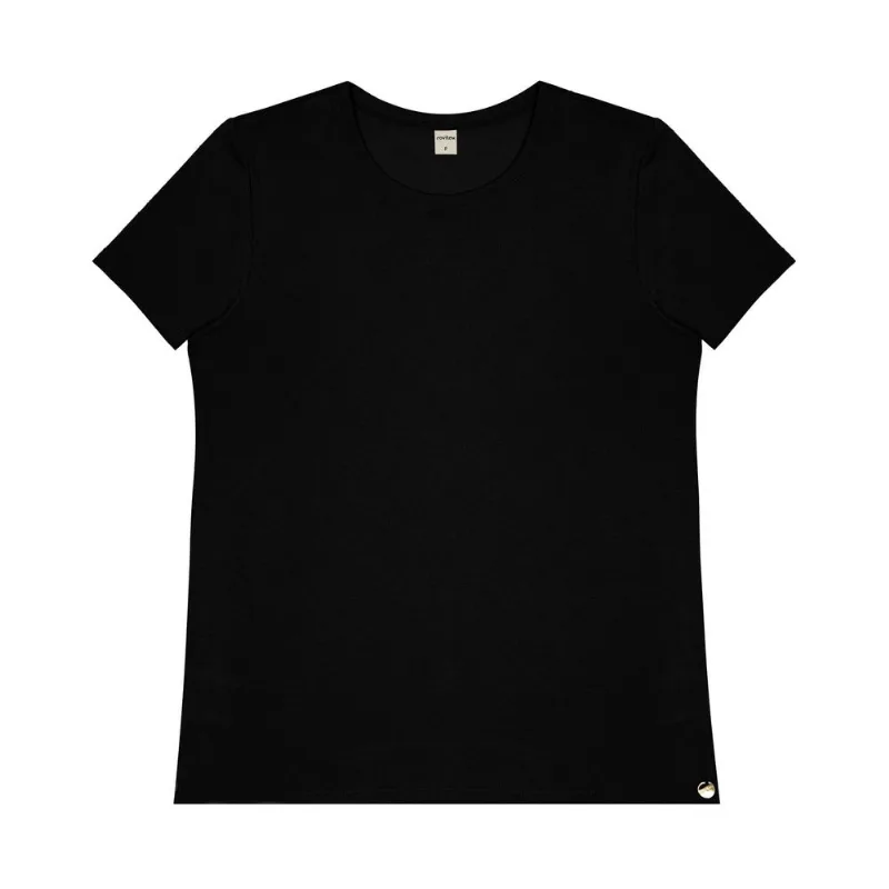 Blusa Básica Visco Tricô Feminina Rovitex Preto M