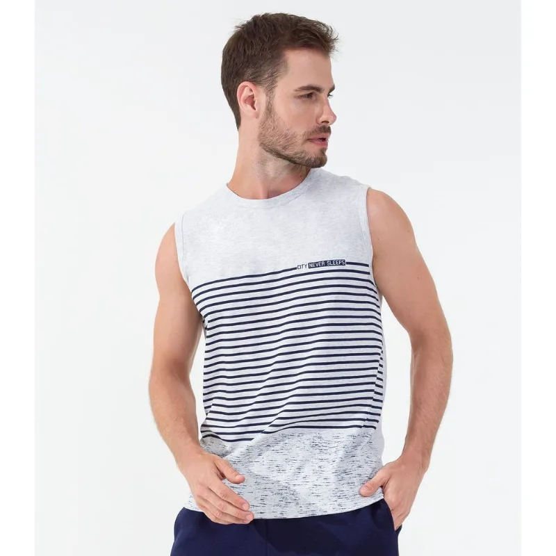 Regata Masculina Listrada Rovitex Cinza M
