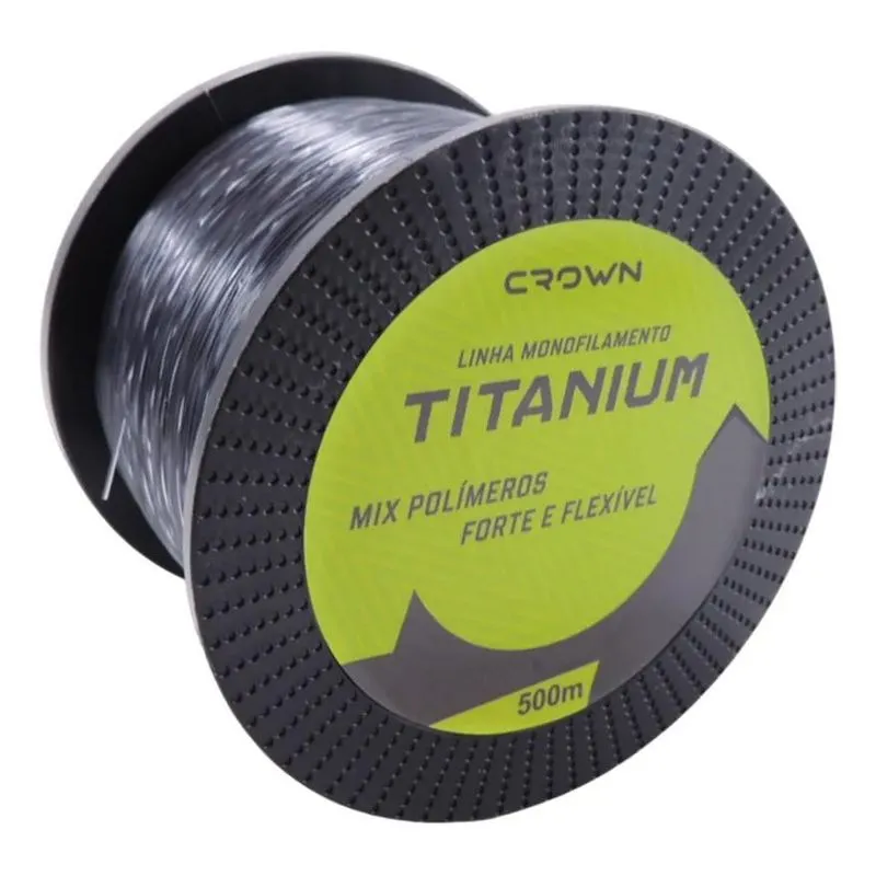 Linha Para Pesca Titanium 0,37mm 500m Crown Forte E Flexível