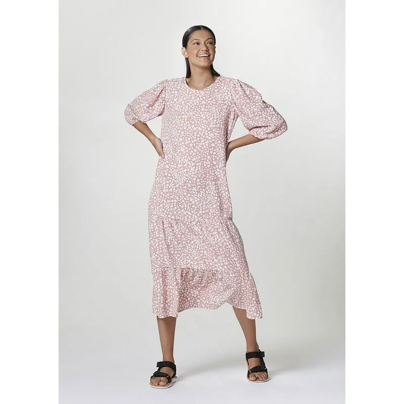 Vestido Midi Manga Curta