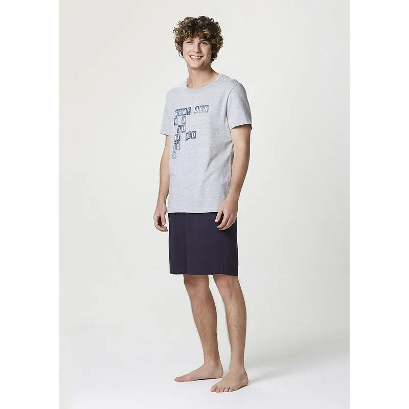 Pijama Masculino Curto Com Estampa