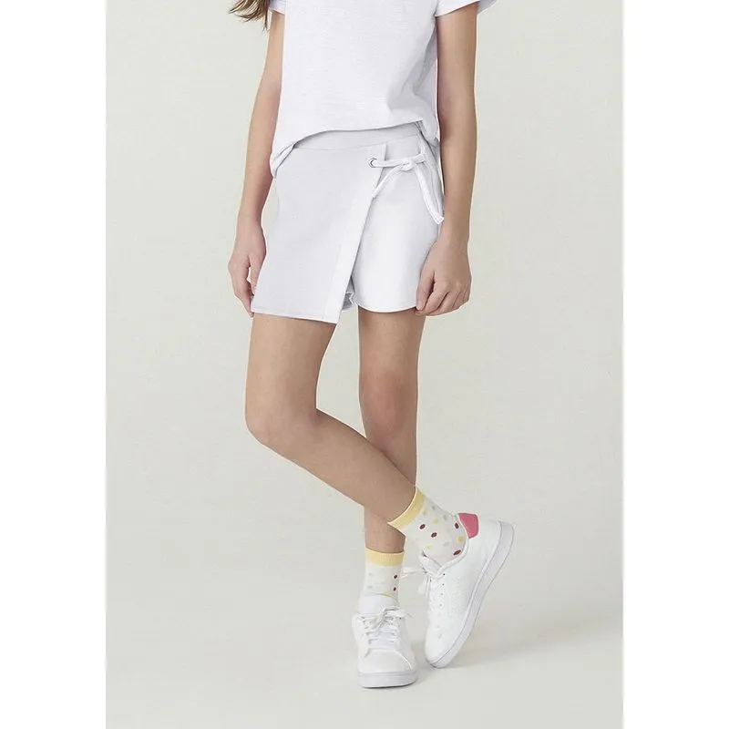 Shorts Menina Em Malha De Algodão