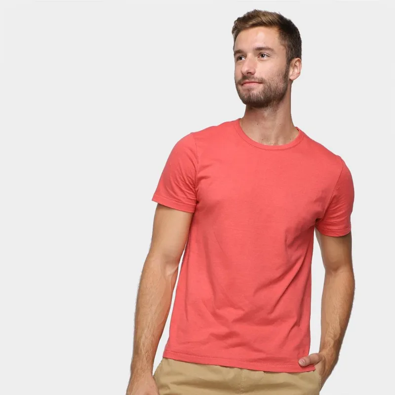 Camiseta Hering Slim Básica Masculina - Masculino - Vermelho