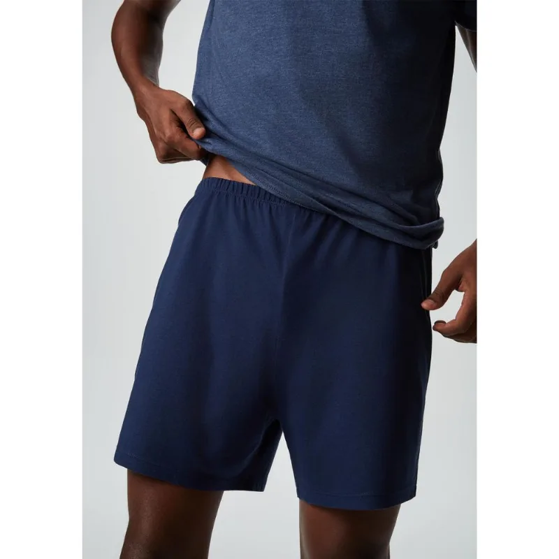 Pijama Curto Masculino Em Algodão - Azul XG