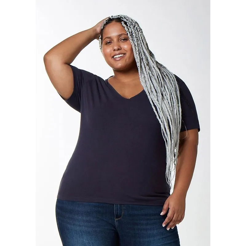 Blusa Básica Feminina Gola V