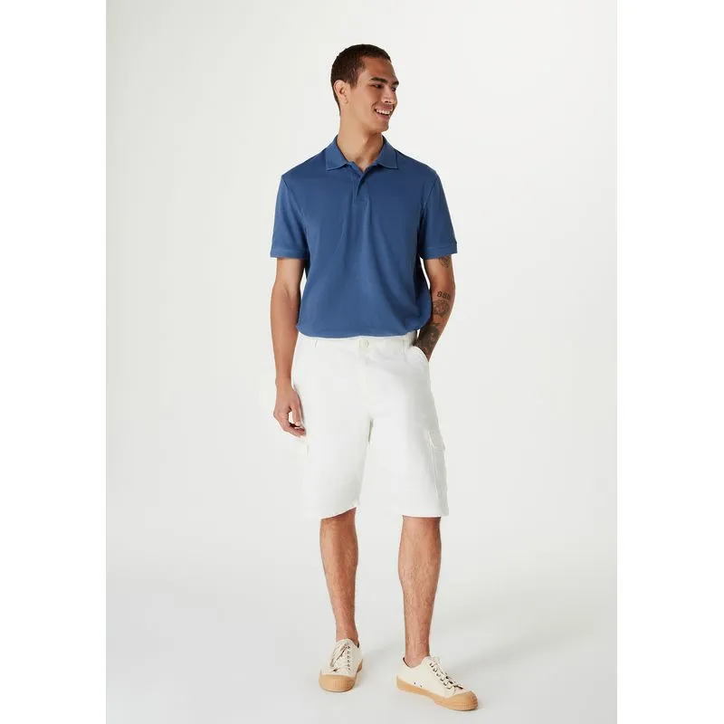 Bermuda Básica Masculina Cargo Em Sarja - Off white 050