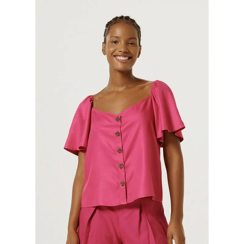 Blusa Feminina Com Manga Godê