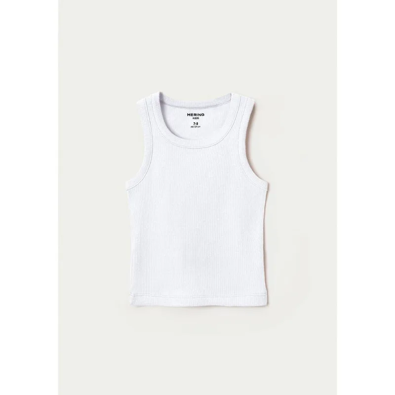 Regata Básica Infantil Menina Em Ribana - Branco 002