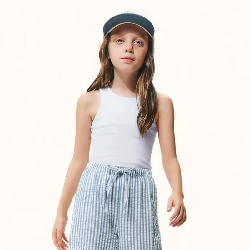 Regata Básica Em Ribana Canelada Hering Infantil Feminina - Branca 08 / Menina