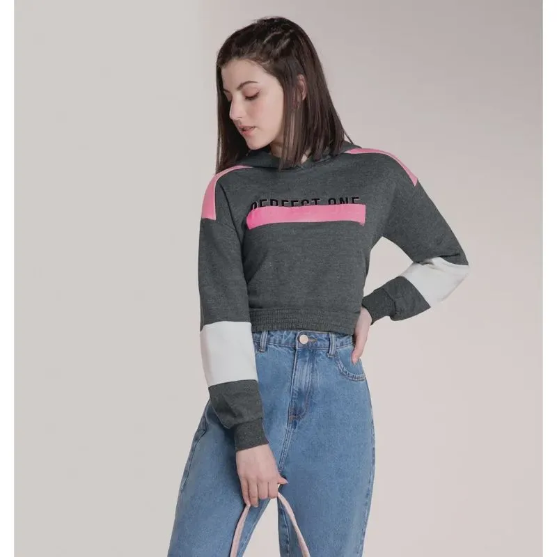 Blusao Moletom Feminino Felpado New Wave Com Capuz - Lunender