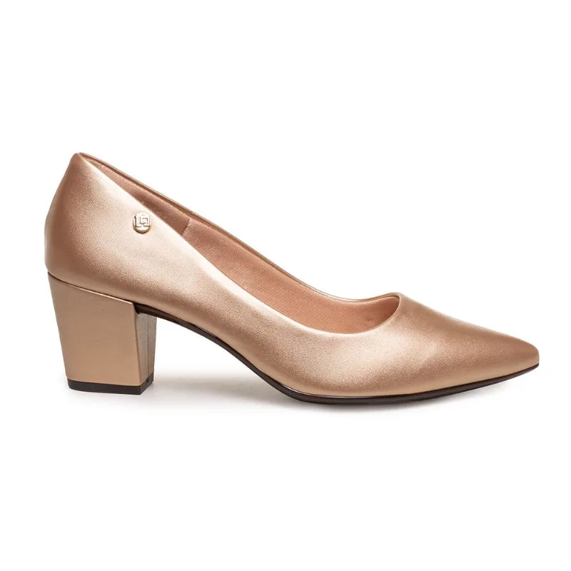 Sapato Feminino Scarpin Clássico Kult Dourado Dourado - 38