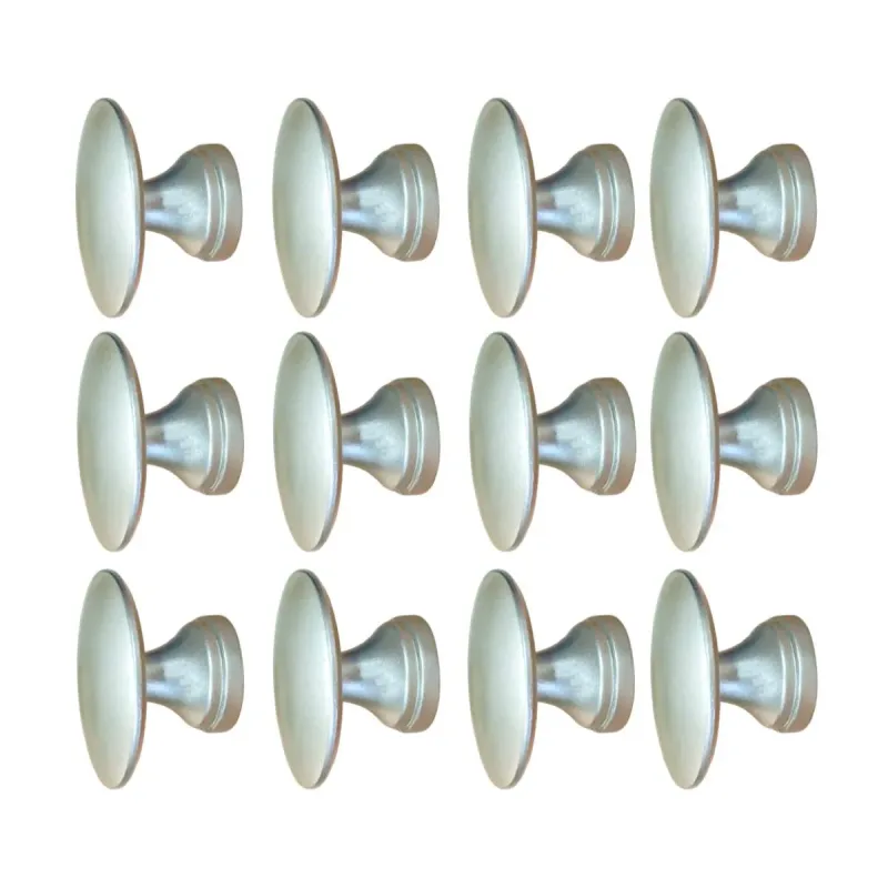 Kit 12 Puxadores Para Móveis Porta Gaveta Armário Ponto Redondo