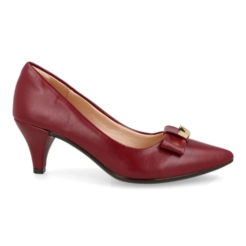 Scarpin Kult Bordeaux Elegance Feminino Vinho BURGUNDY/BRONZE - 35