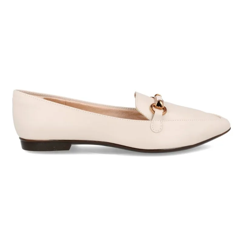 Sapatilha Kult Charm Loafer Feminino Branco Off OFF WHITE/BRONZE - 34